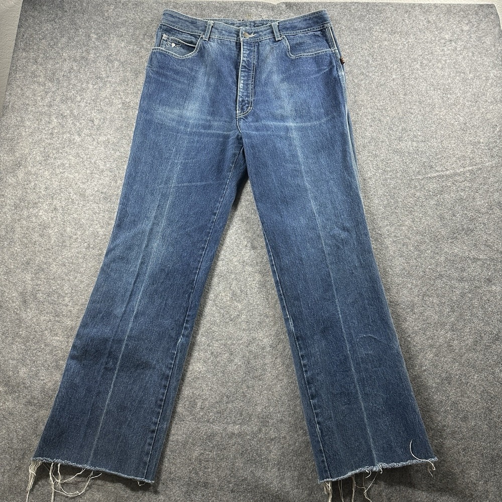 Vintage‎ Sergio Valente Jeans Mens 32x30 Blue Straight Leg Contrast Stitch 90s